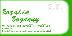 rozalia bogdany business card